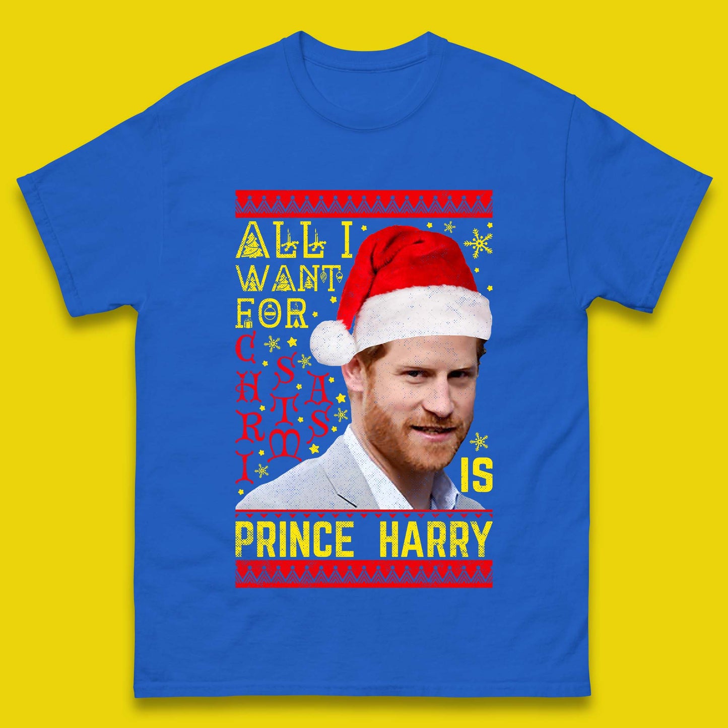 Prince Harry Christmas Mens T-Shirt
