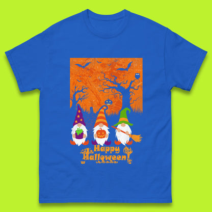 Happy Halloween Gnomies Spooky Witch Gnomes Scary Halloween Trees Gnome Lover Mens Tee Top