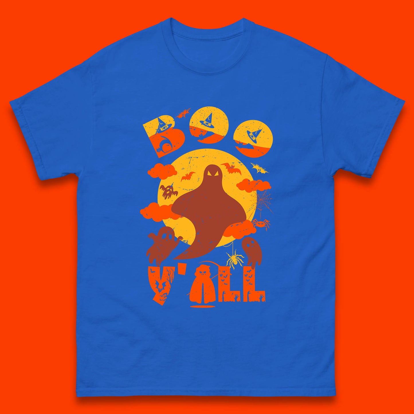 Halloween Boo Y'all Hey Boo Funny Spooky Halloween Party Mens Tee Top