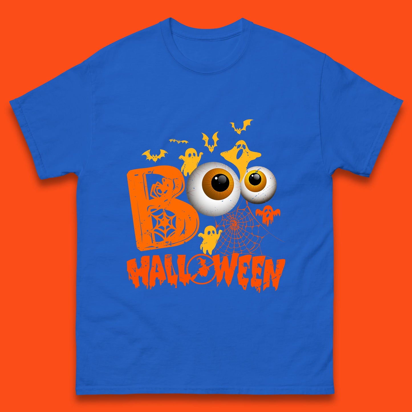 Halloween Spooky Boo Eye Balls Funny Halloween Boo Ghost Spooky Season Mens Tee Top