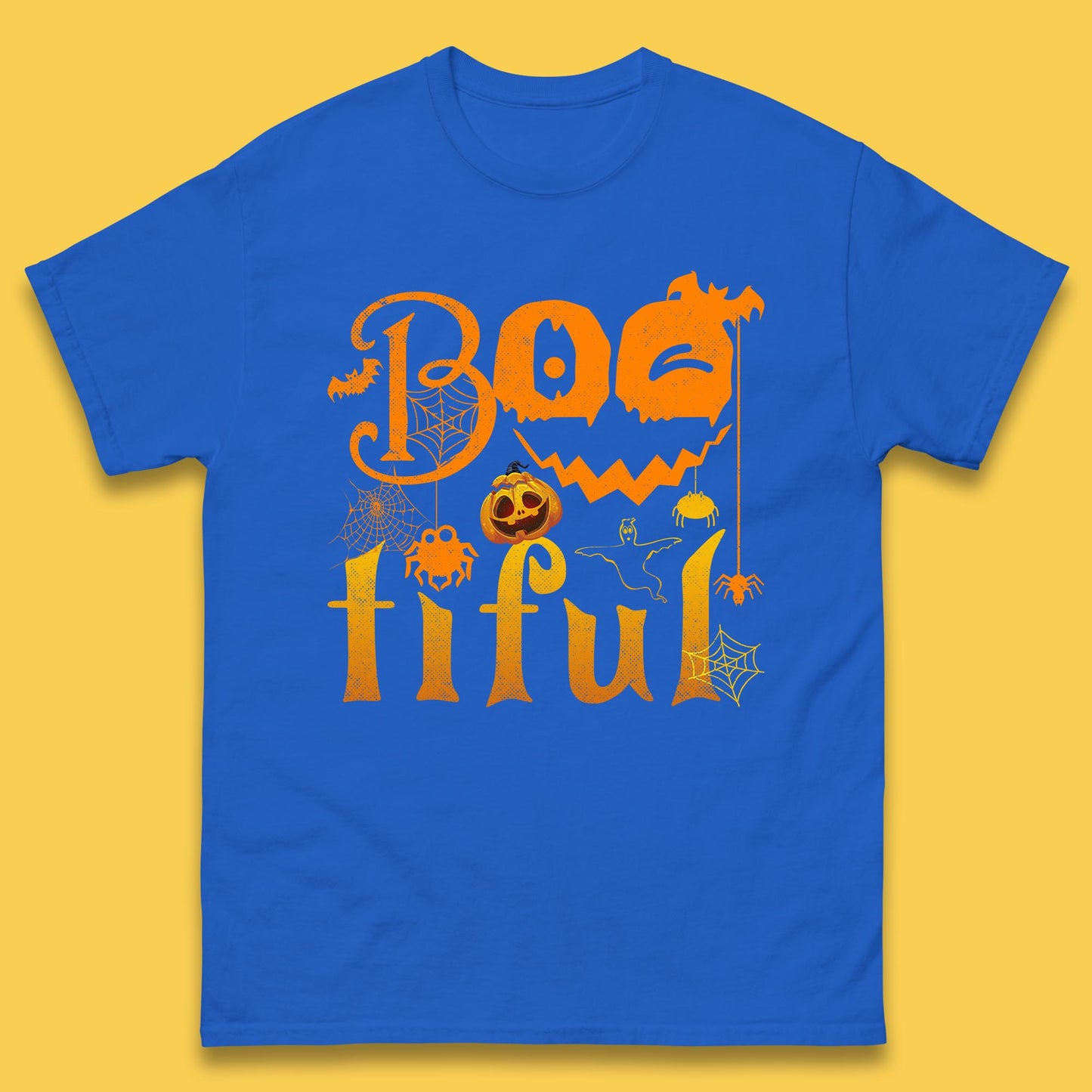 Bootiful Halloween Ghost Funny Boo Ghost Scary Spooky Season Mens Tee Top