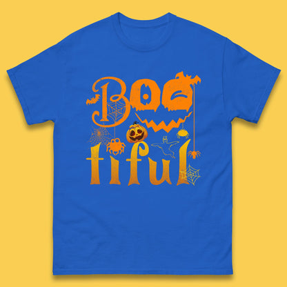 Bootiful Halloween Ghost Funny Boo Ghost Scary Spooky Season Mens Tee Top