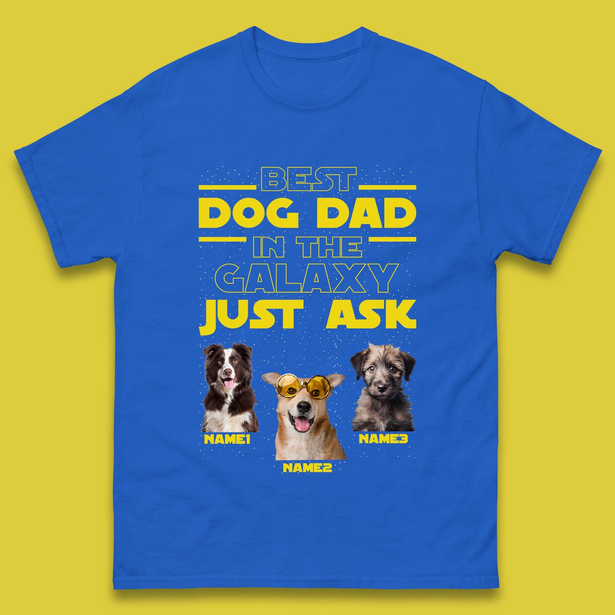 Personalised Best Dog Dad Mens T-Shirt