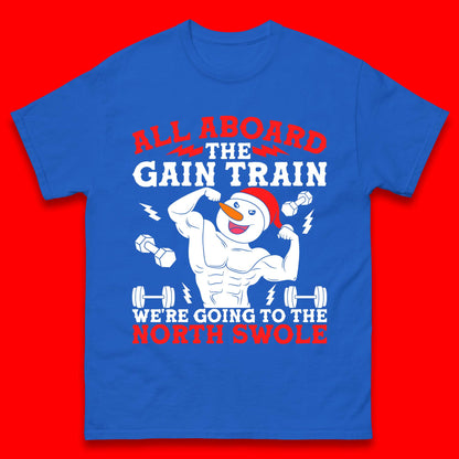 North Swole Snowman Christmas Gym Mens T-Shirt