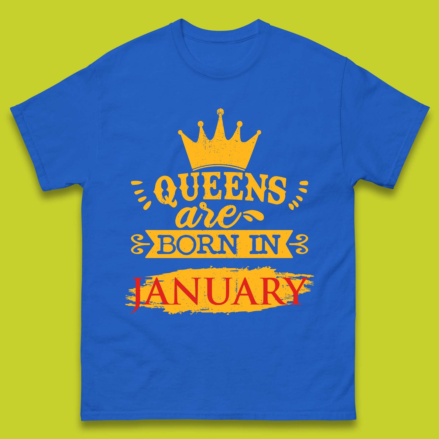 Queens Are Born In January Mens T-Shirt