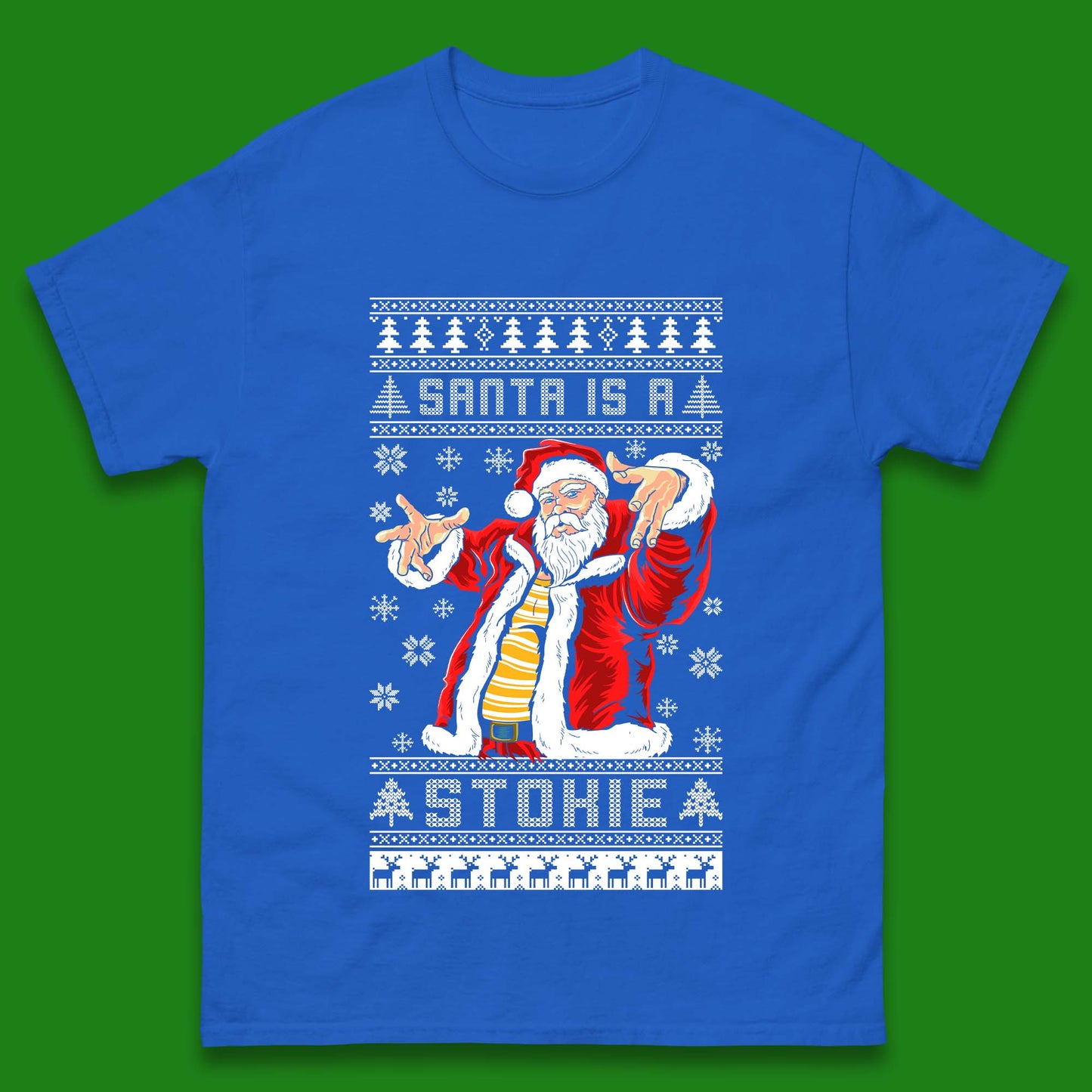 Santa is A Stokie Christmas Mens T-Shirt