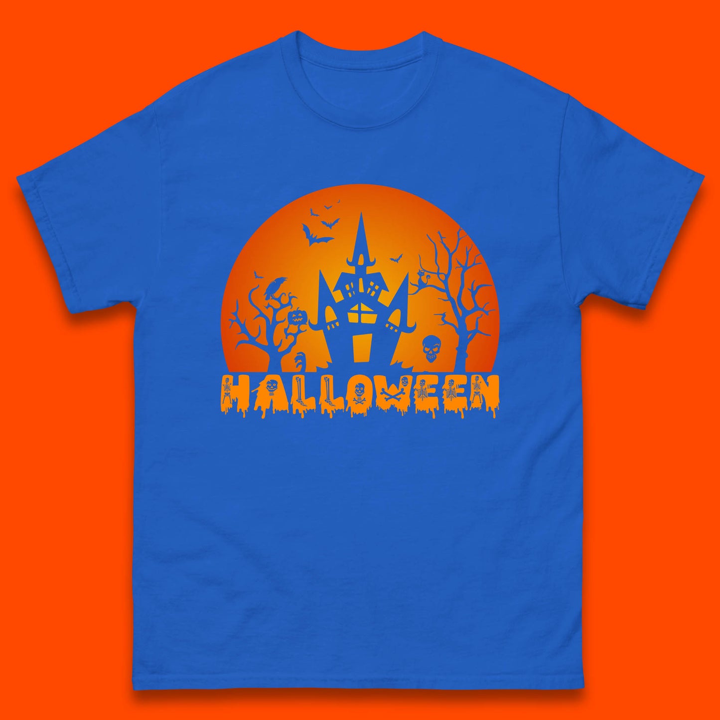 Halloween Horror Scary Hunted House Scary Spooky Night Festive Gift Mens Tee Top