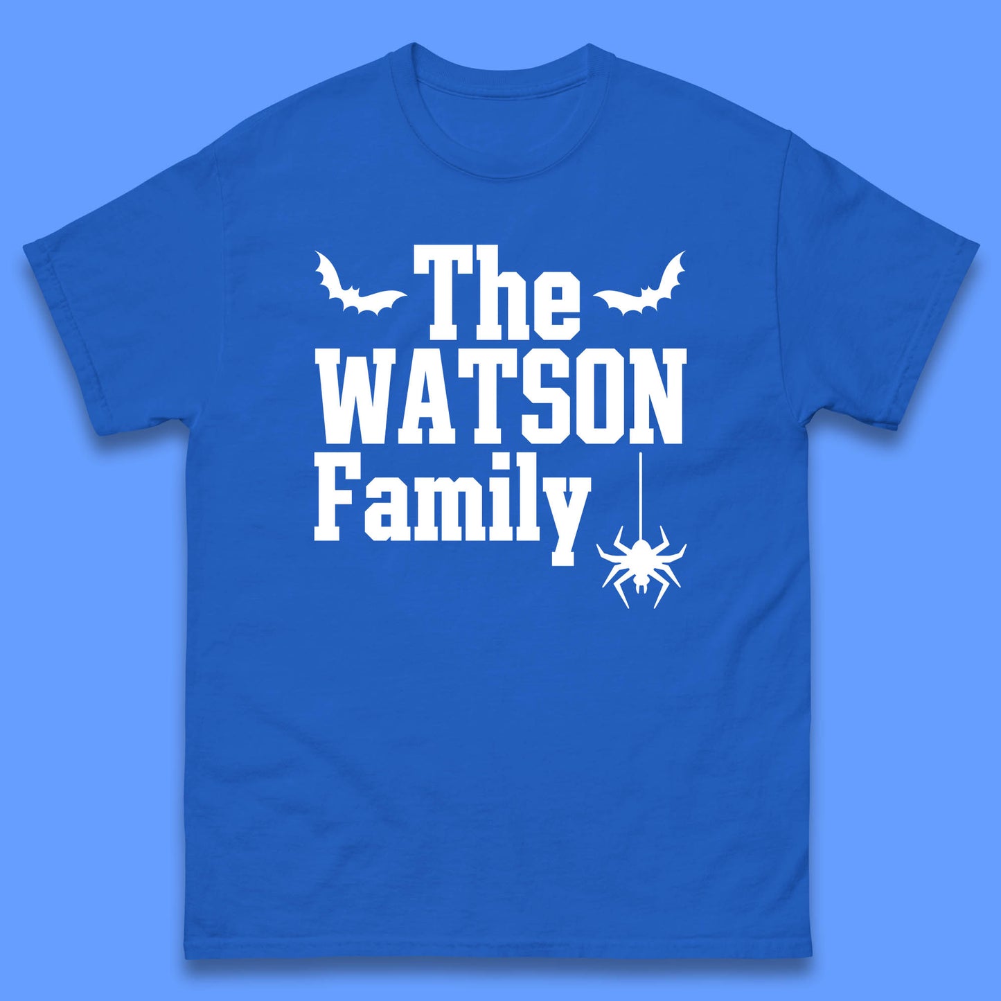 Personalised Halloween Family Your Name Horror Scary Spooky Matching Costume Mens Tee Top