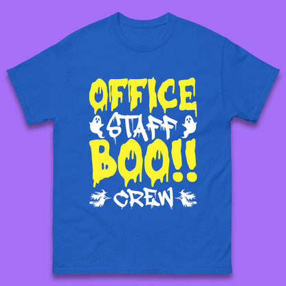Office Staff Boo Crew Halloween Office Squad Boo Ghost Office Crew Mens Tee Top