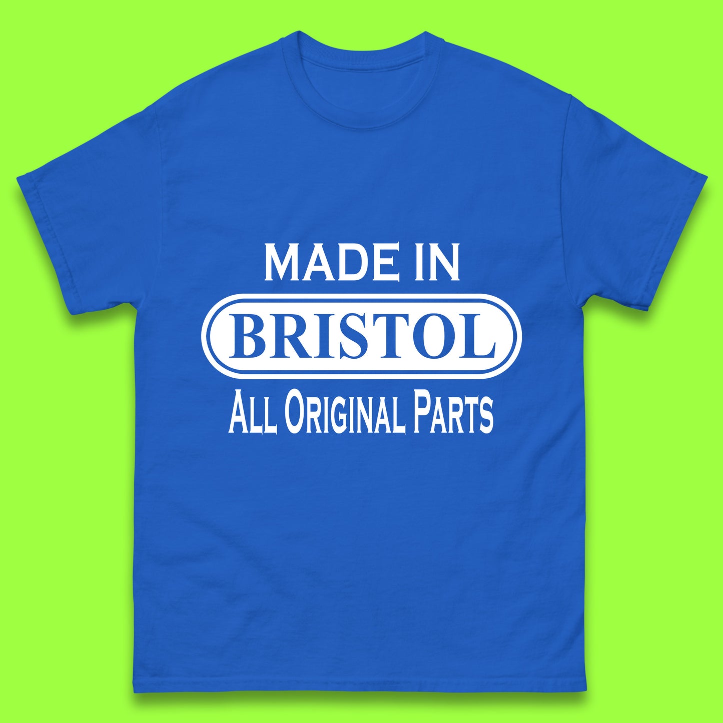 Made In Bristol All Original Parts Vintage Retro Birthday City in South West England Gift Mens Tee Top