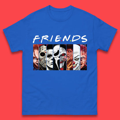Halloween Friends Horror Movie Characters Killers Scary Friends Mens Tee Top