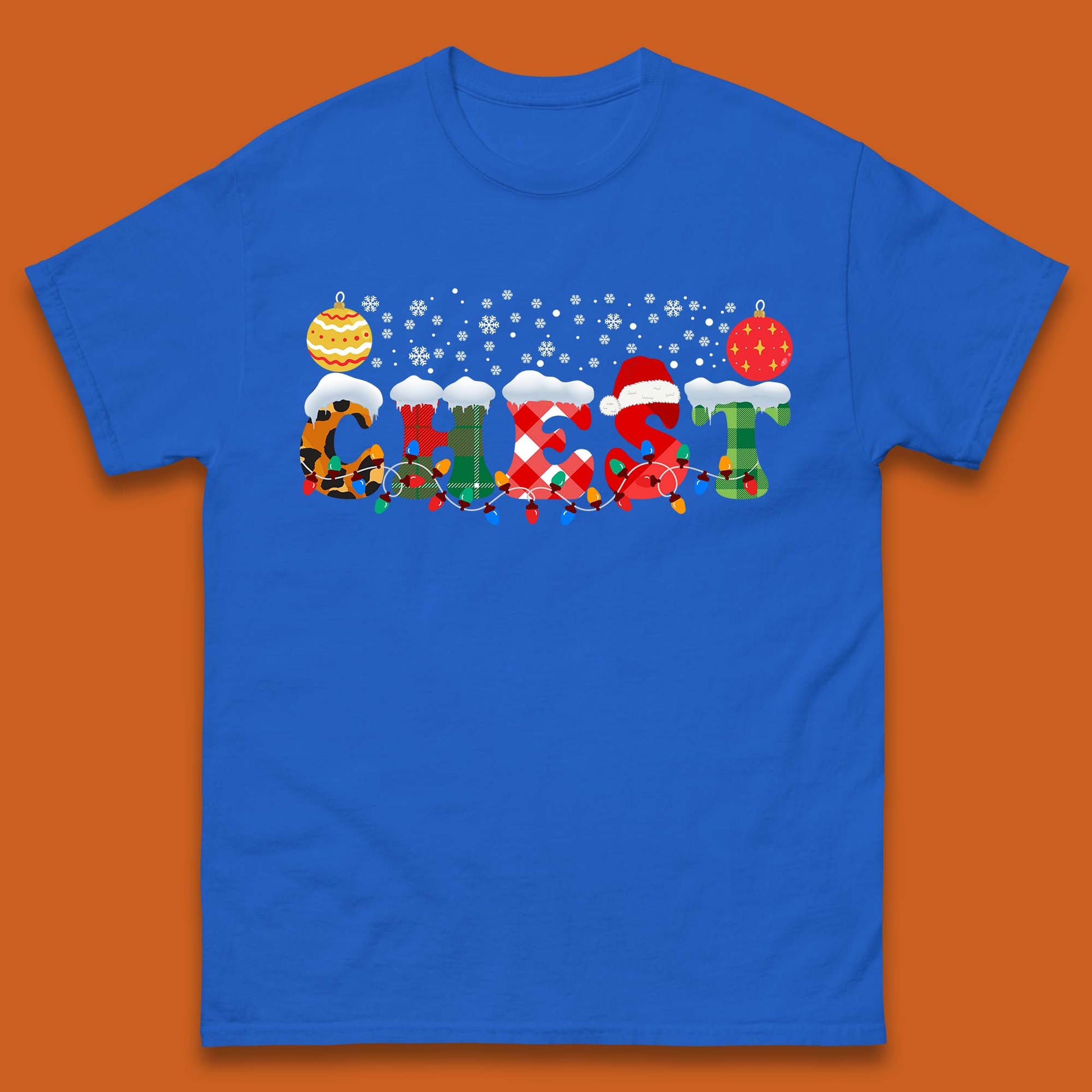 chest and nuts christmas snow winter t shirt
