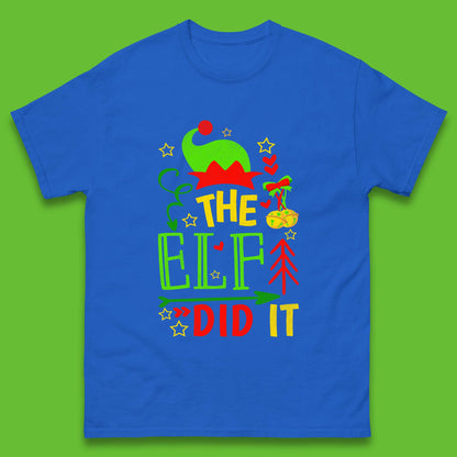 christmas the elf did it funny t shirt