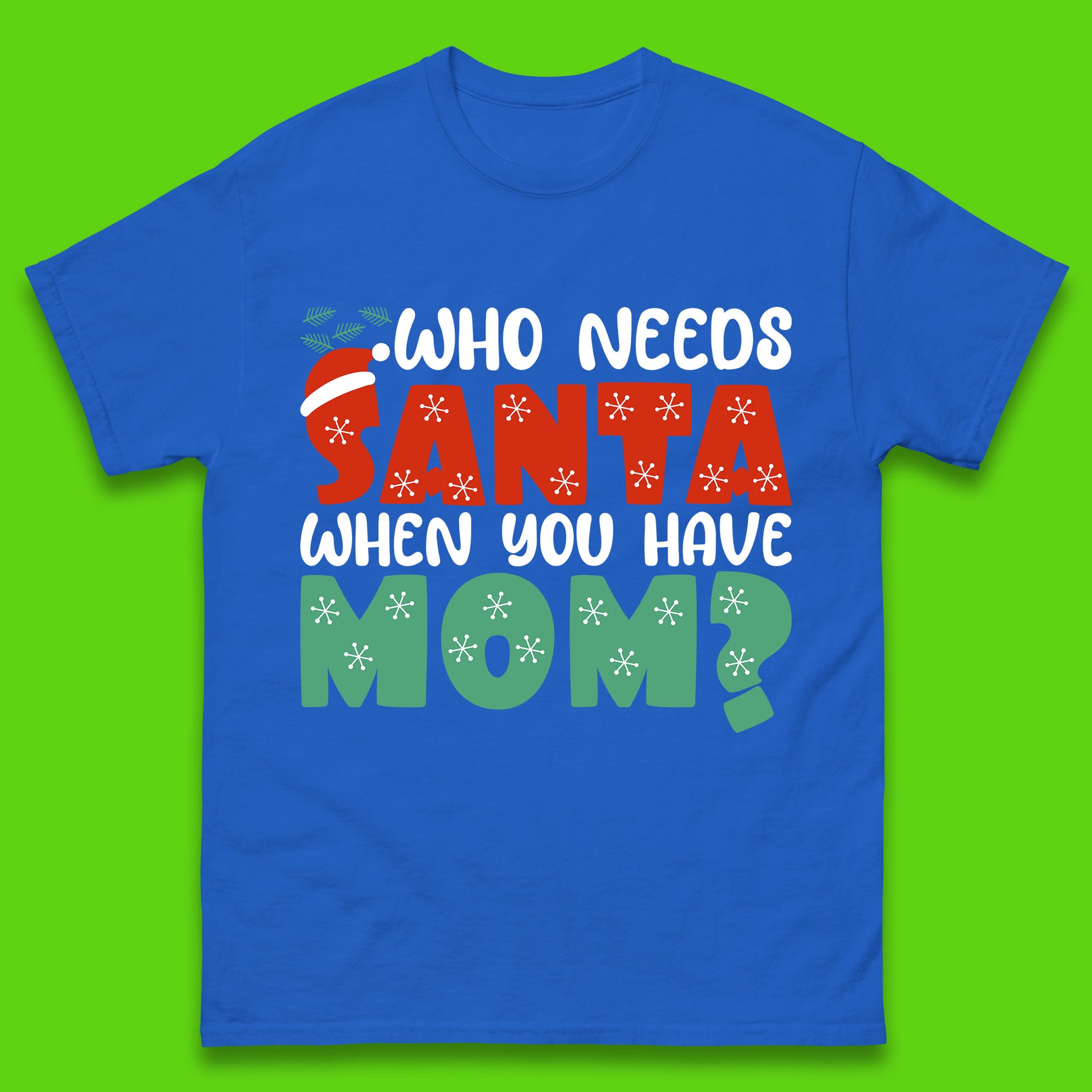 santa mom christmas womens t shirt