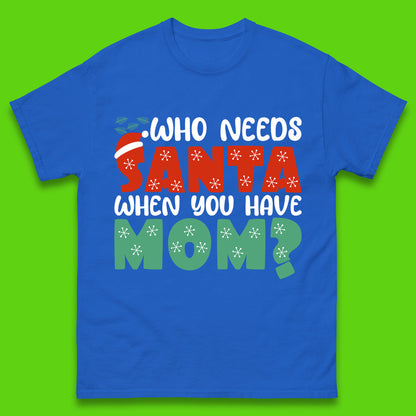 santa mom christmas womens t shirt