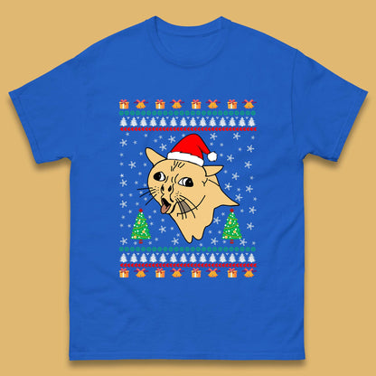 coughing cat christmas t shirt