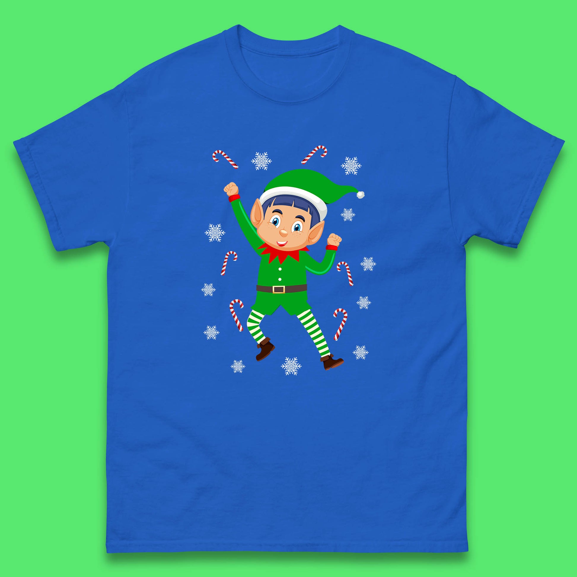 christmas elf cartoon t shirt
