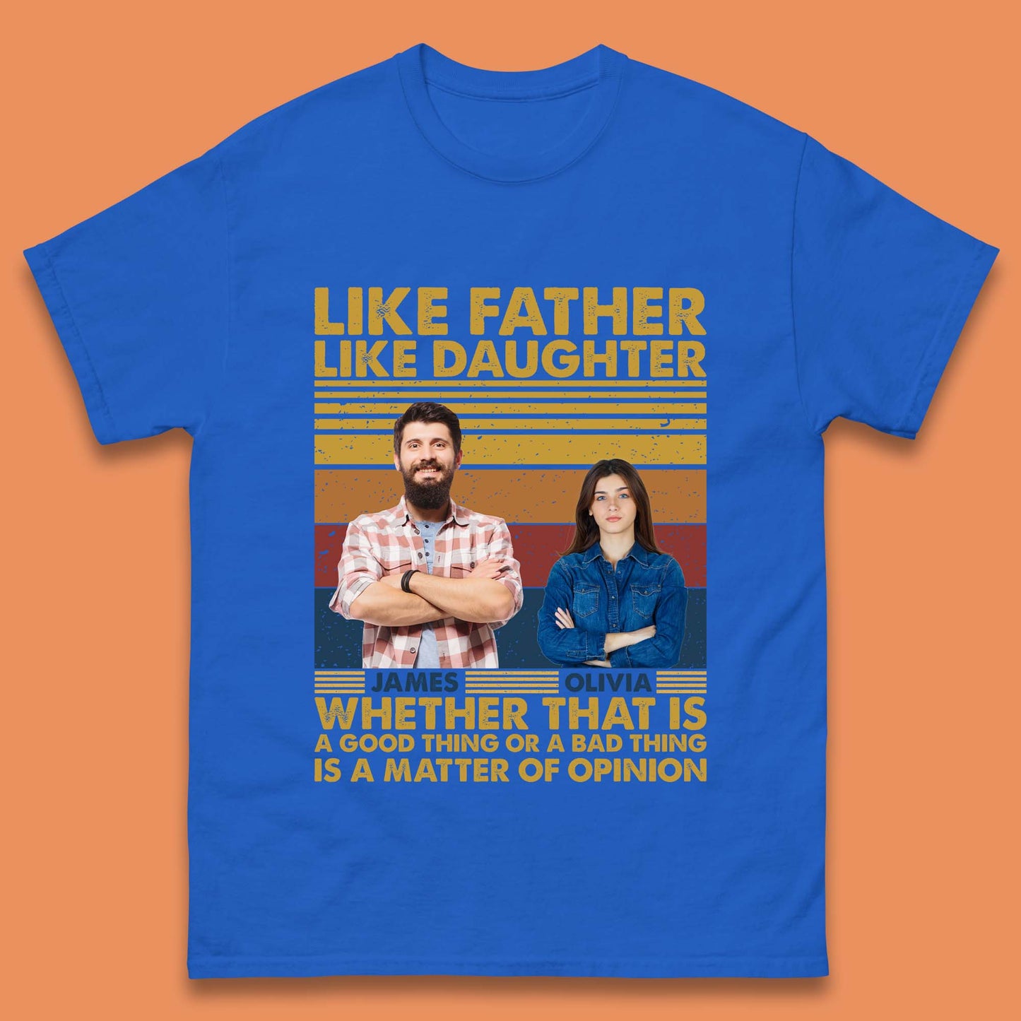 Personalised Like Father Like Daughter Mens T-Shirt