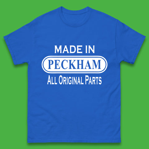 Made In Peckham All Original Parts Vintage Retro Birthday District In Southeast London, England Mens Tee Top
