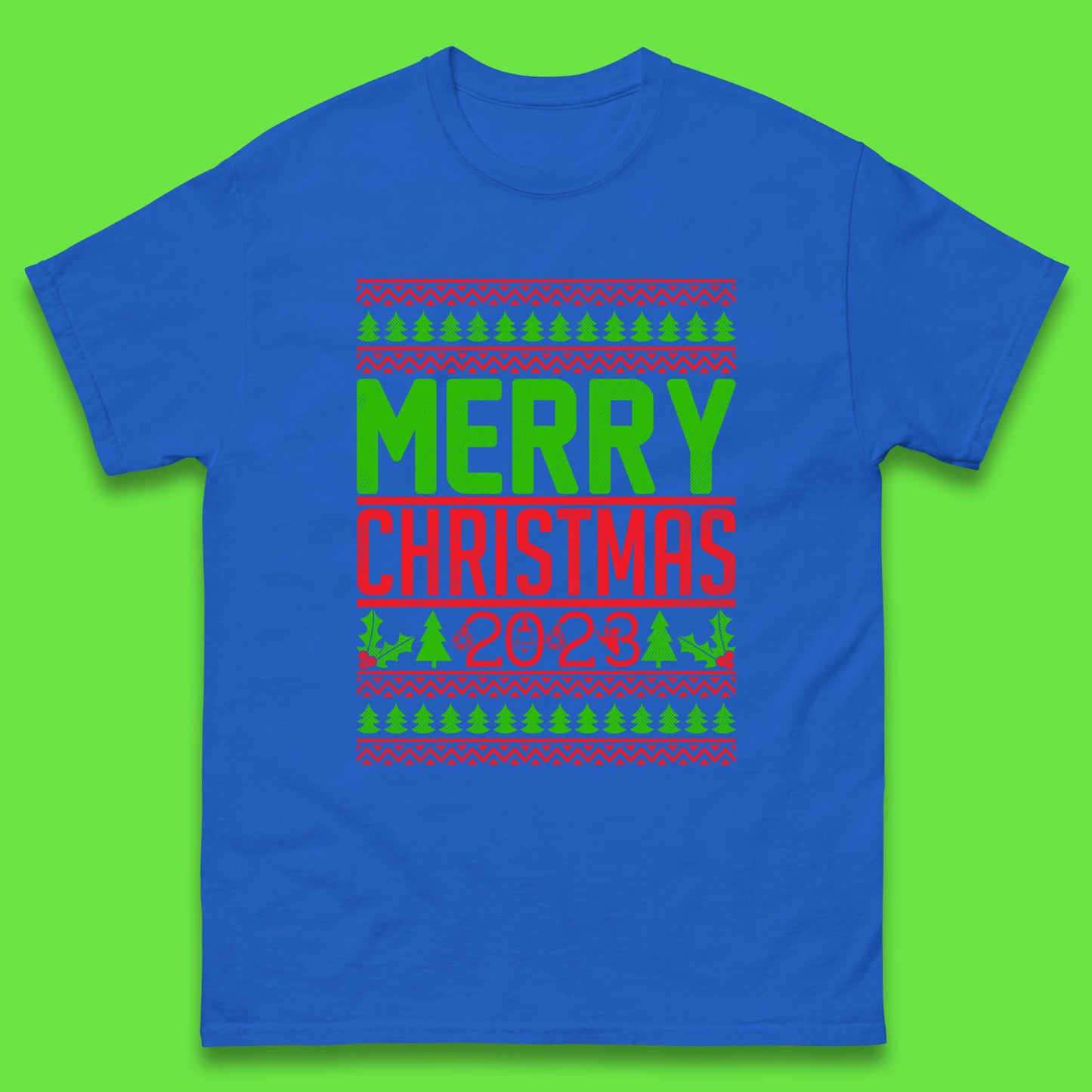 Merry Christmas 2023 Winter Holiday Festive Celebration Xmas Gift Mens Tee Top