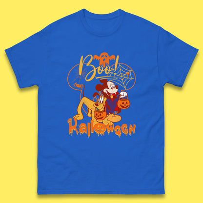 Boo Halloween Mickey Mouse And Pluto Friends Disney Halloween Disneyland Trip Mens Tee Top