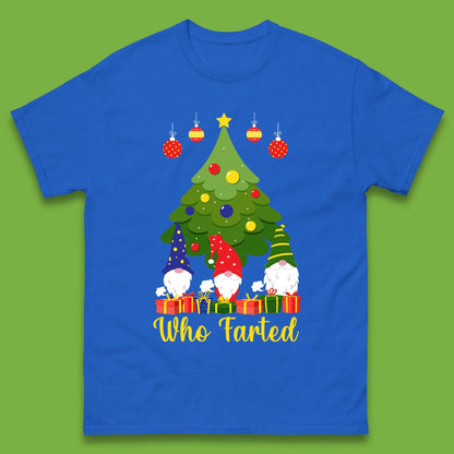 who farted christmas gnomes funny t shirt