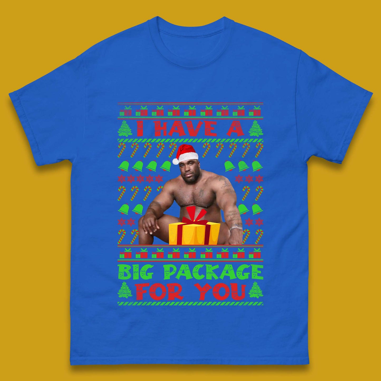 Big Package Ugly Christmas Mens T-Shirt