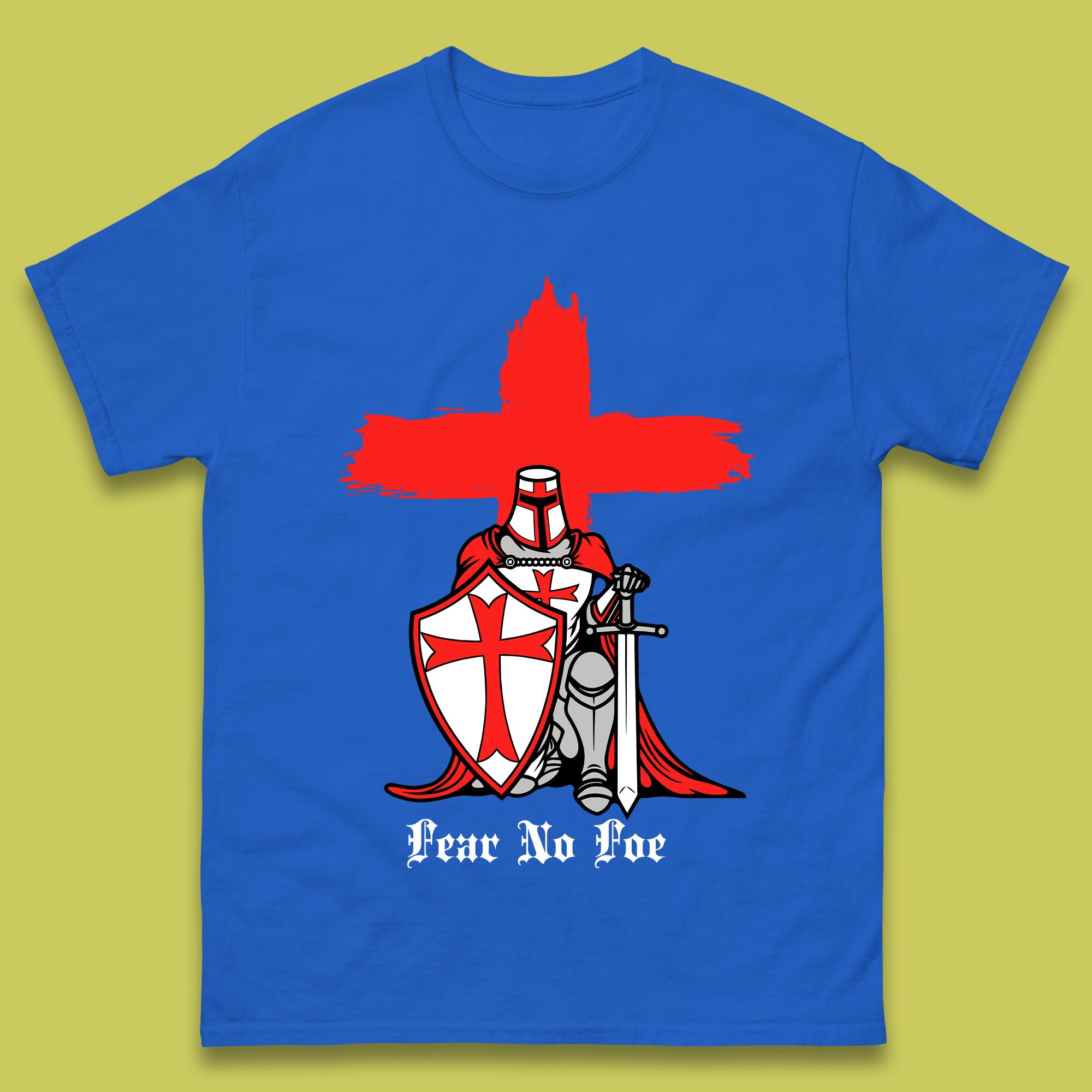 Fear No Foe St George's Day Mens T-Shirt