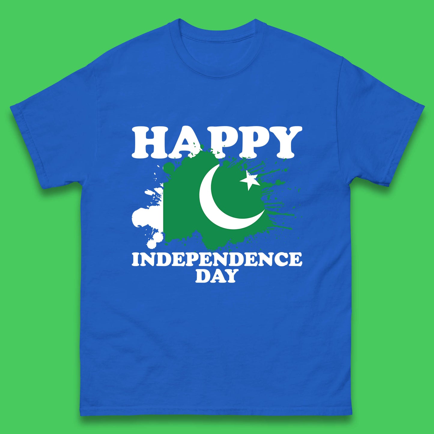 Happy Independence Day Pakistan 14th August Patriotic Pakistani Flag Mens Tee Top