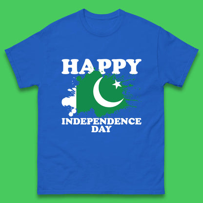 Happy Independence Day Pakistan 14th August Patriotic Pakistani Flag Mens Tee Top