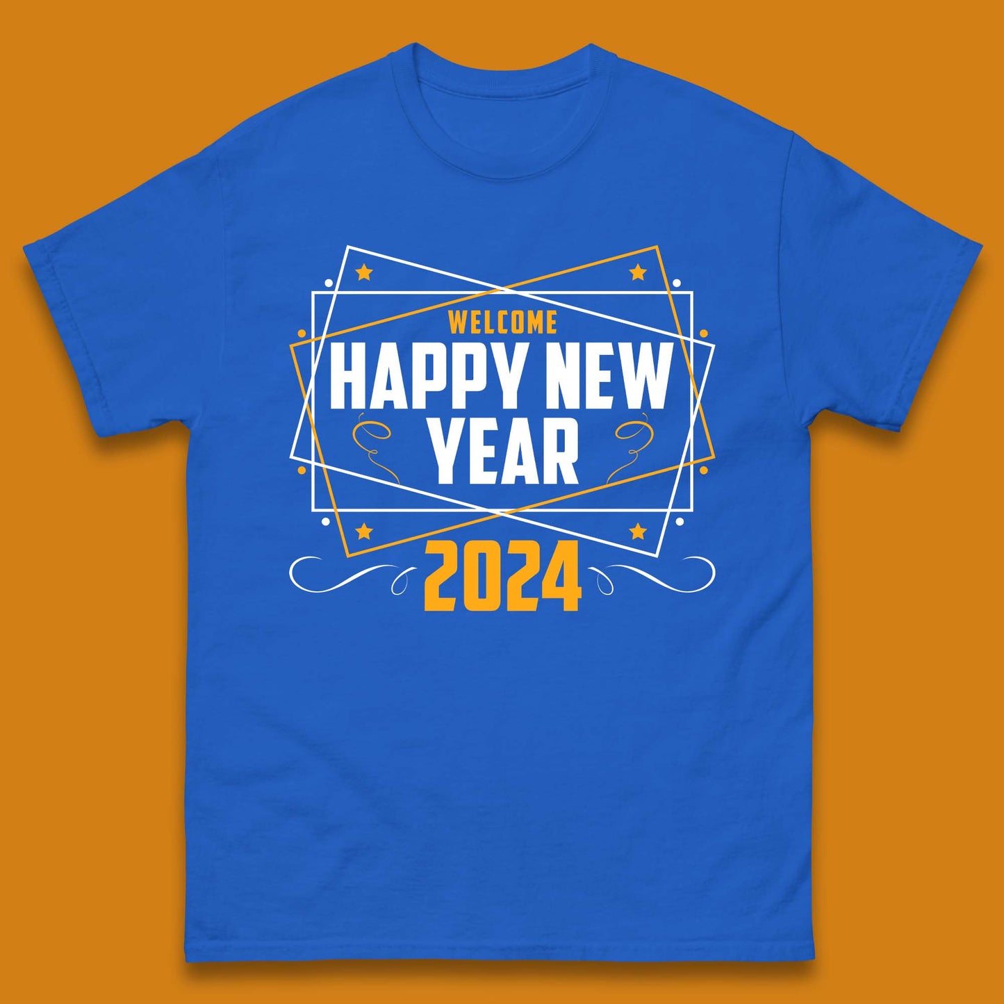 Welcome Happy New Year 2024 Mens T-Shirt