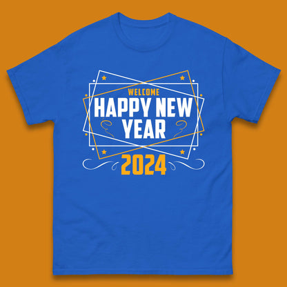 Welcome Happy New Year 2024 Mens T-Shirt