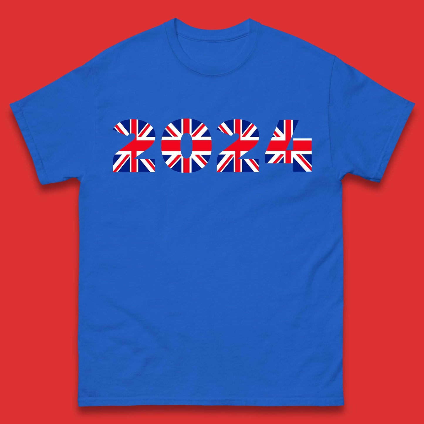 New Year 2024 UK Flag Mens T-Shirt