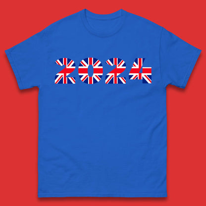 New Year 2024 UK Flag Mens T-Shirt