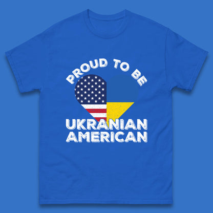 Proud To Be Ukrainian American Patriotic Ukraine And USA Ukrainian Flag Mens Tee Top