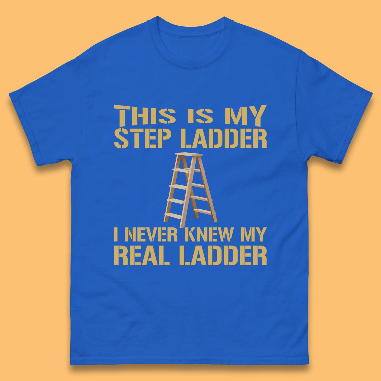This Is My Step Ladder I Never Knew My Real Ladder Funny Joke Humour Mens Tee Top