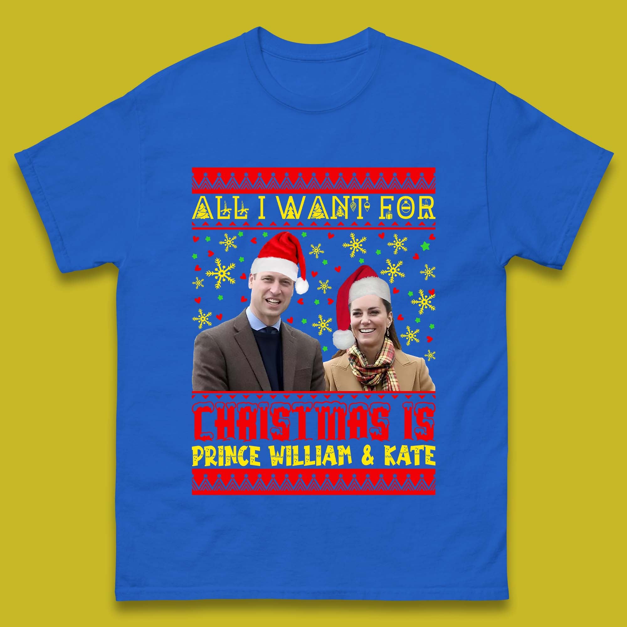 Prince William & Kate Christmas Mens T-Shirt