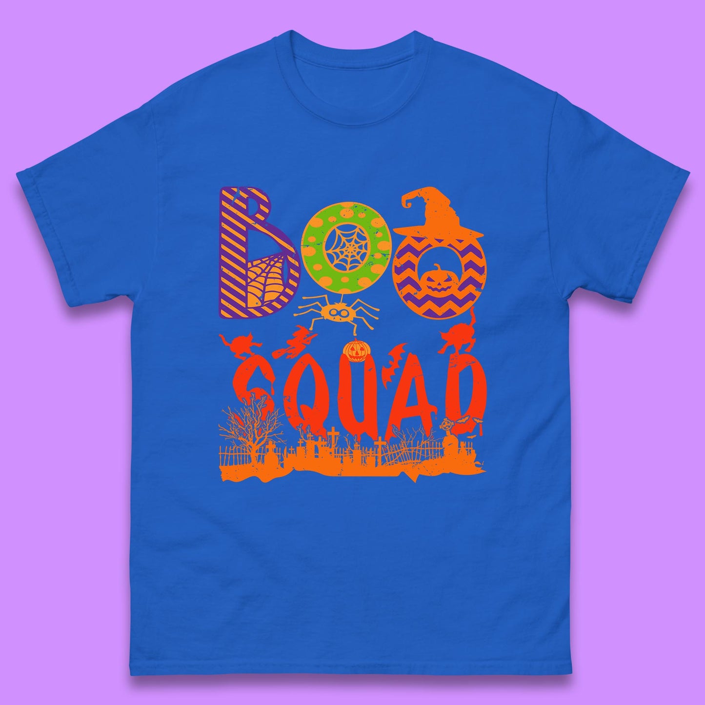 Boo Squad Halloween Matching Costume Horror Boo Crew Mens Tee Top