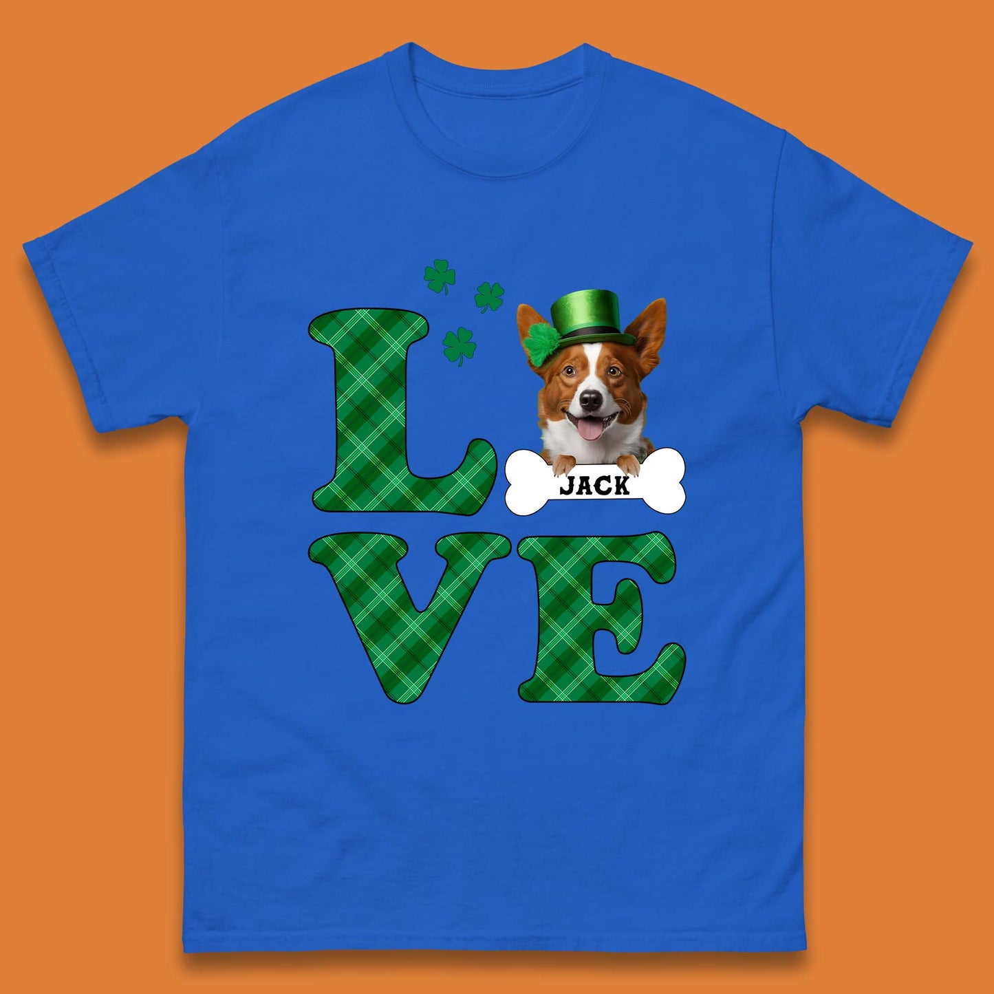 Personalised Love St. Patrick's Dog Mens T-Shirt