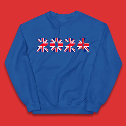 New Year 2024 UK Flag Kids Jumper