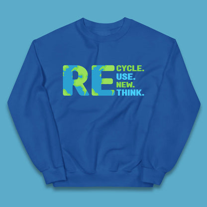 Recycle Reuse Renew Rethink Earth Day Environmental Activism Kids Jumper