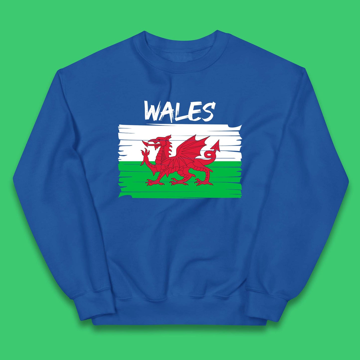 Welsh Dragon Flag Of Wales Saint Welsh Sant Dewi St. David's Day Dragon Flag Kids Jumper
