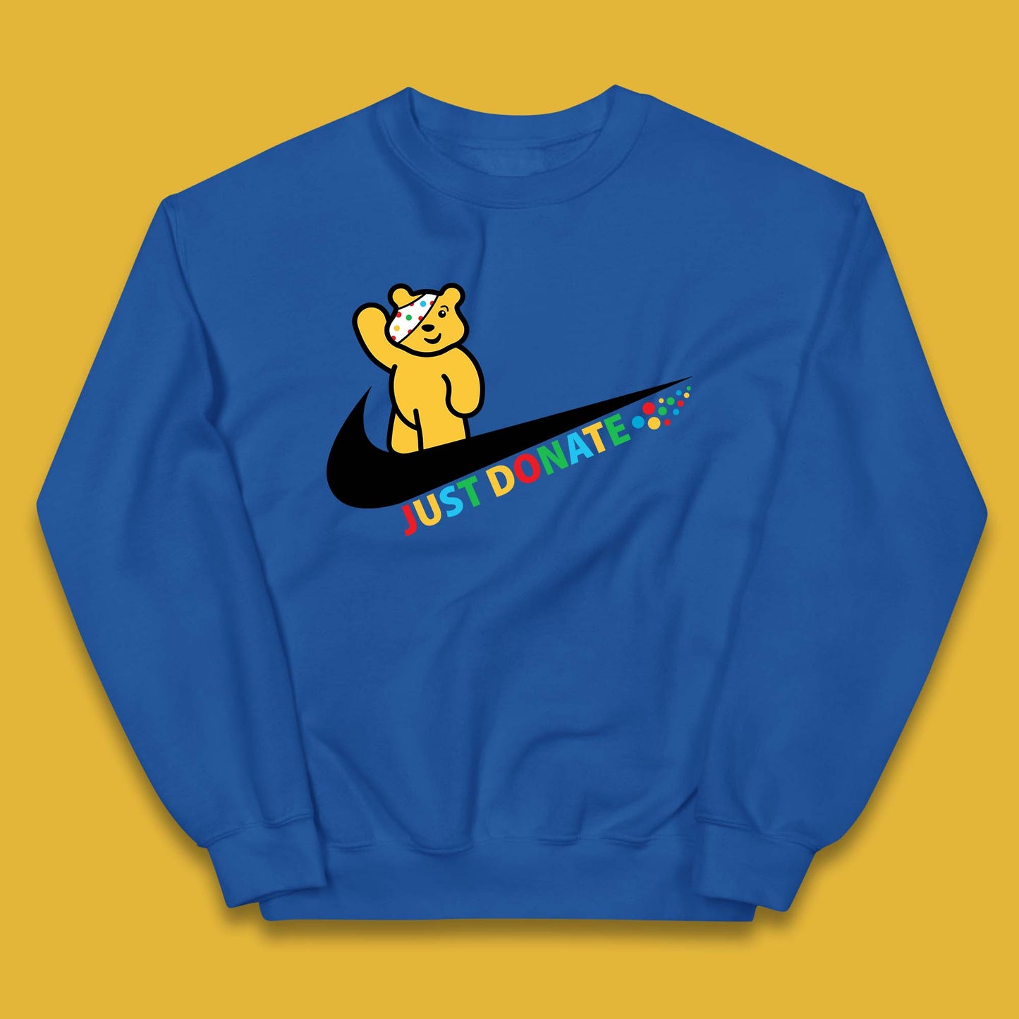 Just Donate Spotty Pudsey Bear Children In Need Fundraising Pudsey Bear Kids Jumper