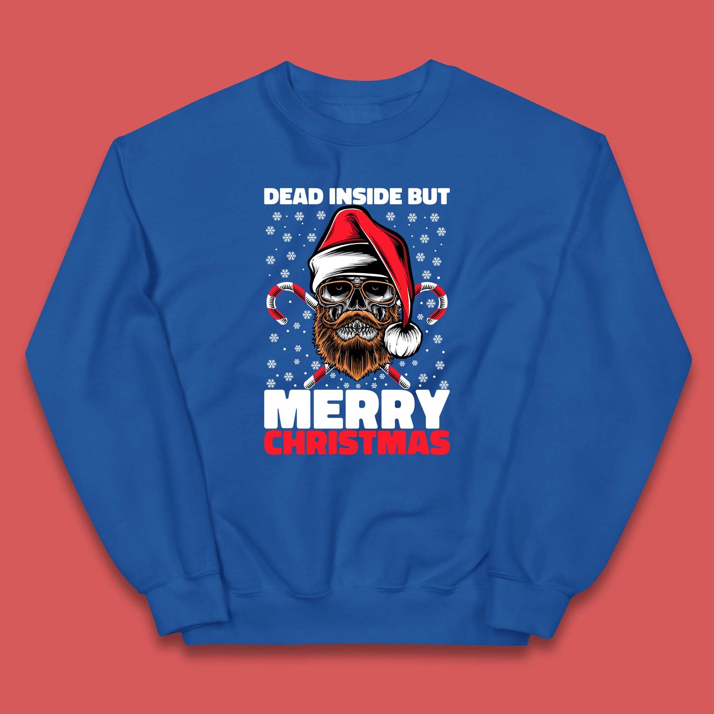 hipster skull christmas jumper