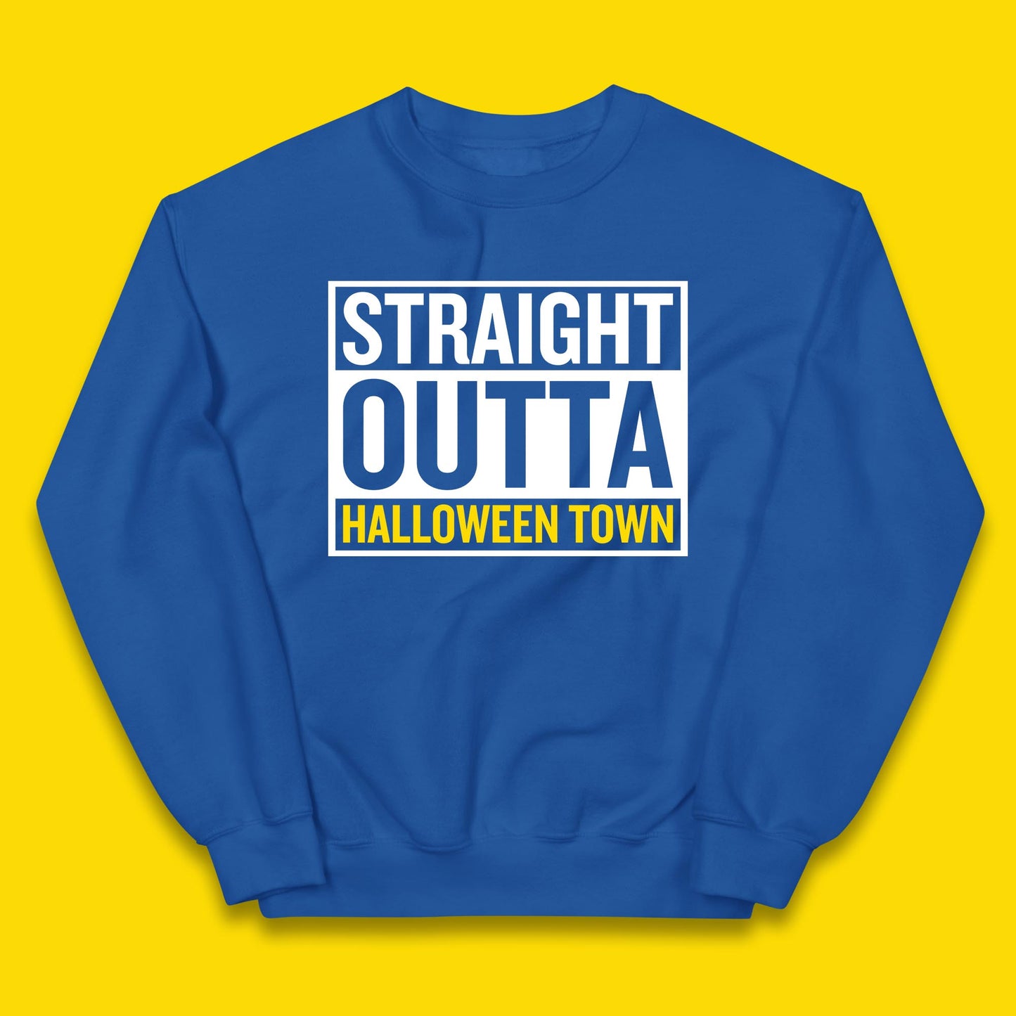 Straight Outta Halloween Town Horror Scary Spooky Season Kids Jumper