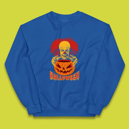 Pennywise Clown Hands Halloween Pumpkin IT Pennywise Clown Horror Movie Fictional Character Kids Jumper