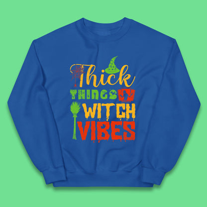 Thick Things Witch Vibes Halloween Magic Spooky Witches Witchcraft Kids Jumper