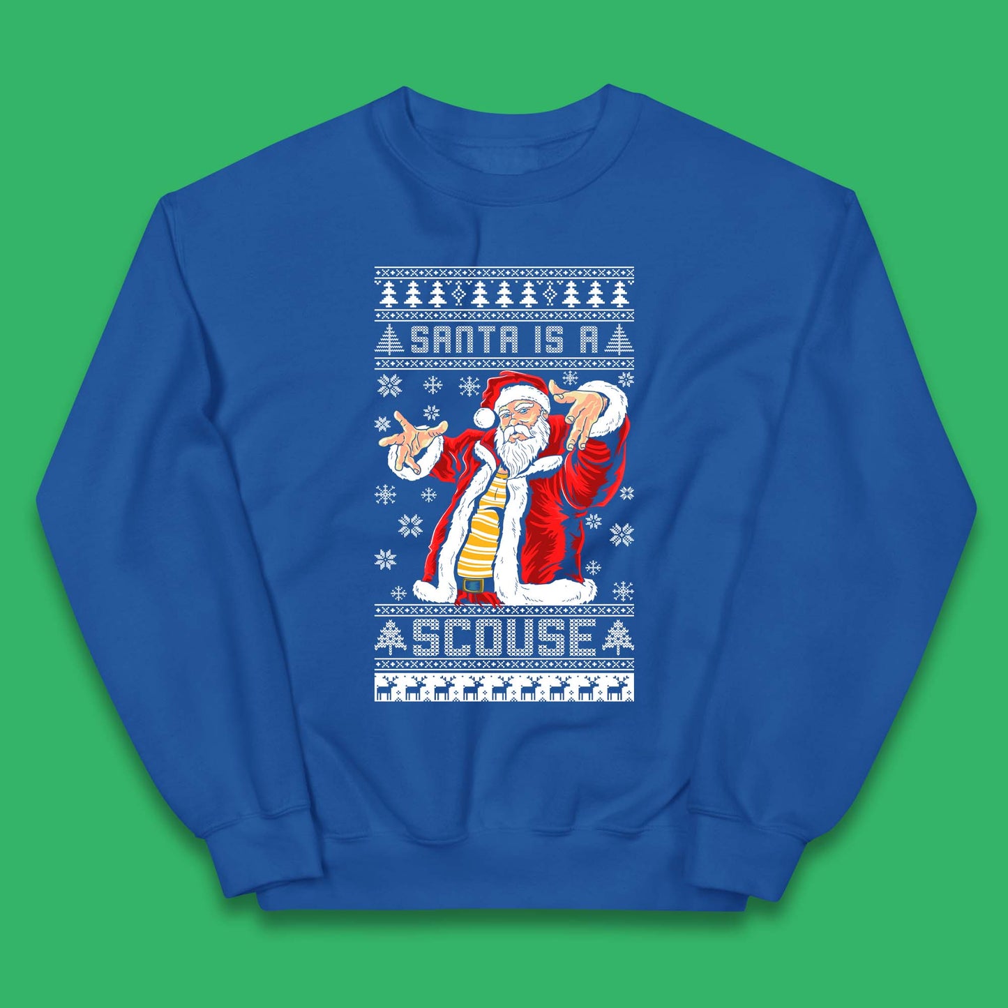 Santa Is A Scouse Christmas Kids Jumper