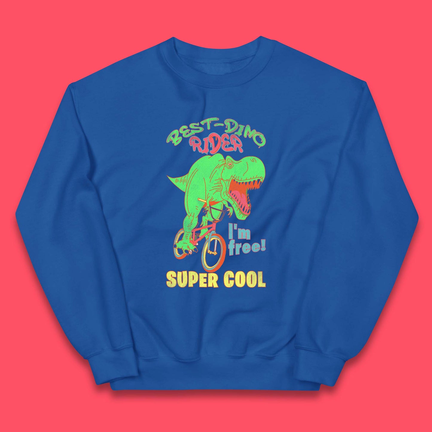 Dinosaur Riding Bicycle Kids Jumper