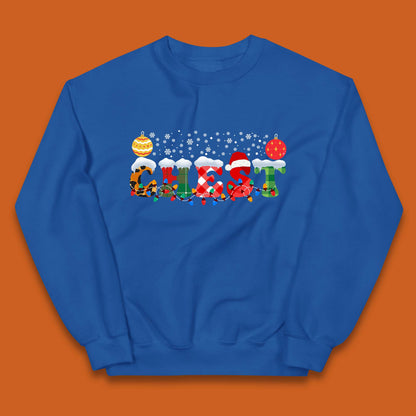 chest and nuts christmas snow winter jumper